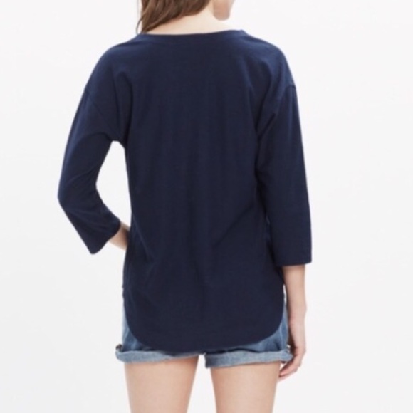 MADEWELL~Libra Lace Up Tee~M - Picture 3 of 8